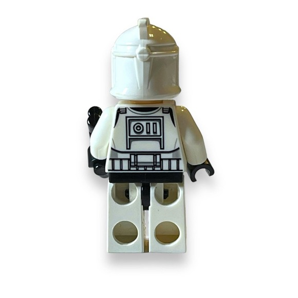 LEGO Minifigure Star Wars Phase 1 Clone Trooper White Black Blaster Collectible - Picture 4 of 8